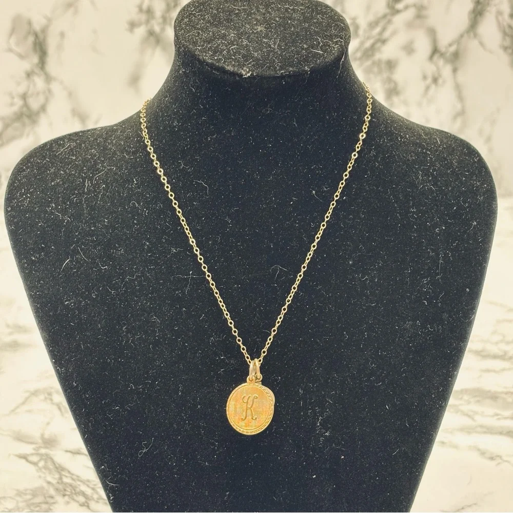 Elegant Gold Necklace with Initial and Pearl
